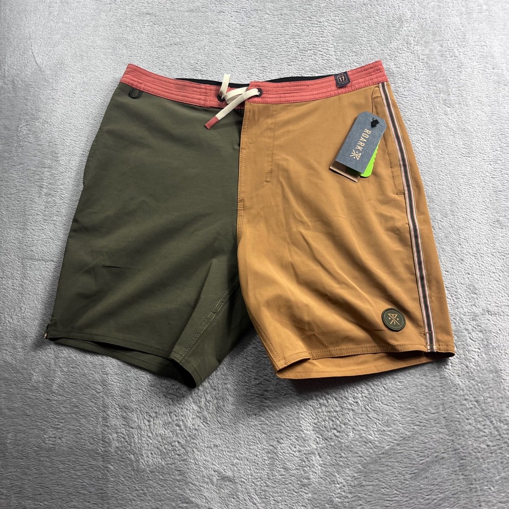 Roark Chiller 17 Mixtape Boardshorts Mens 28 Pignoli Brown RB454 Hybrid Shorts